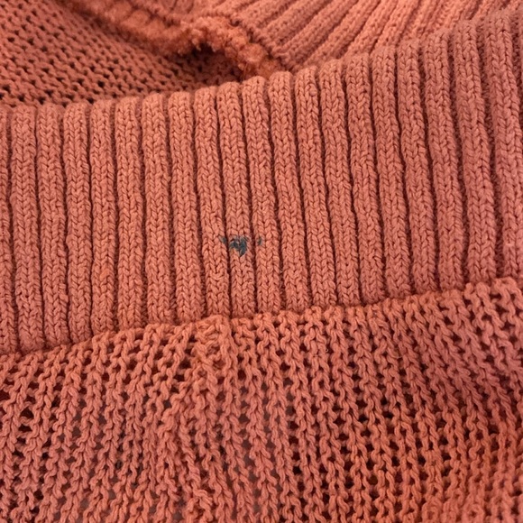 NWT Free People Summer Nights Wide Leg Sweater Knit Pants Rose Coral, Size M - Picture 15 of 15